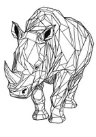 Vorschau - Mal- und Bastelvorlagen - Polygone Art geometrische Tiere Kunst Bilder Mandala ausmalen - Seite 2