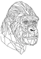 Vorschau - Mal- und Bastelvorlagen - Polygone Art geometrische Tiere Kunst Bilder Mandala ausmalen - Seite 3