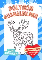 Vorschau - Mal- und Bastelvorlagen - Polygone Tiere Art geometrische Tiere Kunst Bilder Mandala - Deckblatt