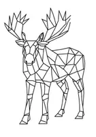 Vorschau - Mal- und Bastelvorlagen - Polygone Tiere Art geometrische Tiere Kunst Bilder Mandala - Seite 2