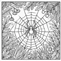 anteprima - Materiale per pittura e bricolage - Ragno Disegni da Colorare (50 Illustrazioni) - Pagina 2