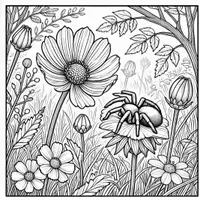 anteprima - Materiale per pittura e bricolage - Ragno Disegni da Colorare (50 Illustrazioni) - Pagina 3