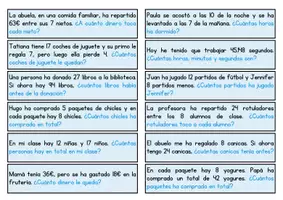 Vista previa - Hojas de trabajo - PACK MATEMÁTICAS 3º PRIMARIA – CÁLCULO Y PROBLEMAS - página 2