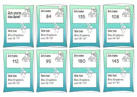 Vorschau - Spiele - Ich habe... Wer hat...? Kleines Einmaleins/ Grundrechenarten: Großes Einmaleins (Mathe-Starter/Mathespiel für die Kopfrechenphase/Vorwissensaktivierung) - Seite 1