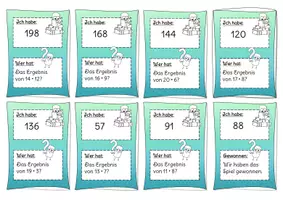 Vorschau - Spiele - Ich habe... Wer hat...? Kleines Einmaleins/ Grundrechenarten: Großes Einmaleins (Mathe-Starter/Mathespiel für die Kopfrechenphase/Vorwissensaktivierung) - Seite 3