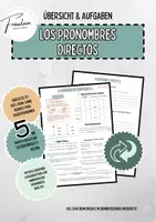 Vorschau - Merkblätter - Merkblatt und Aufgaben - los pronombres de complemento directo - direkte Objektpronomen - Deckblatt
