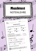 Vorschau - Test - Musikunterricht Test Notenwerte 7. Klasse Notenlehre - Deckblatt