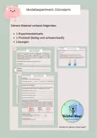 Vorschau - Arbeitsblätter - Modellexperiment: Oberflächenvergrößerung des Dünndarms - Deckblatt
