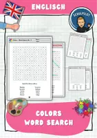 Vorschau - Spiele - Englisch: Wortsuchrätsel Farben - Deckblatt