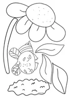 Vorschau - Mal- und Bastelvorlagen - Frühling Kunstprojekt: Lustige gechillte Bienen auf Blumen! Basteln-Vorlage für Ostern - Seite 3