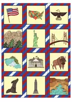 Προεπισκόπηση - Flashcards - USA Matching Pairs Game (English) / Παιχνίδι ταιριάσματος ζευγαριών ΗΠΑ (Αγγλικά) - Σελίδα 1
