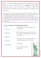Προεπισκόπηση - Φύλλα εργασίας - USA - Kamala Harris: reading comprehension and grammar (English) / ΗΠΑ - Kamala Harris: κατανόηση ανάγνωσης και γραμματική (Αγγλικά) - Σελίδα 2