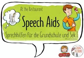 Vorschau - Poster - Speech Aids - At the Restaurant Sprechhilfen Englisch - Seite 1