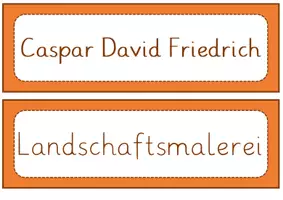 Vorschau - Mal- und Bastelvorlagen - Ein Diorama gestalten nach Caspar David Friedrich - Seite 1
