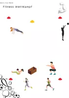 Vorschau - Bildkarten - Fitness an Stationen- "Fitnesswettkampf" - Seite 1