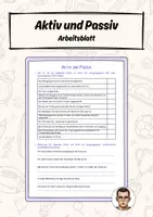 Vorschau - Arbeitsblätter - Aktiv und Passiv - Arbeitsblatt - Deckblatt