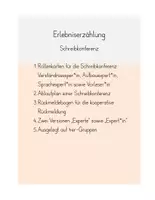 Vorschau - Präsentationen/Tafelbilder - Schreibkonferenz Erlebniserzählung - Deckblatt