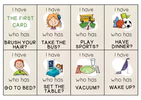 Aperçu - Jeux - Daily Routines I HAVE... WHO HAS? - Page 3