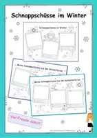 Vorschau - Arbeitsblätter - Meine Schnappschüsse *Winter*-*Semesterferien*-*Winterferien* - Deckblatt