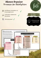 Vorschau - Arbeitsblätter - Advance Organizer: Prozesse der Reliefsphäre - Deckblatt