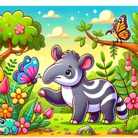 anteprima - Materiale per pittura e bricolage - Tapir Disegni da Colorare (50 Illustrazioni) - Pagina di copertina