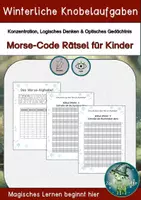 Vorschau - Arbeitsblätter - Morse-Rätsel für Konzentration und optisches Gedächtnis - Deckblatt