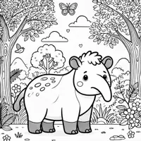 anteprima - Materiale per pittura e bricolage - Tapir Disegni da Colorare (50 Illustrazioni) - Pagina 2