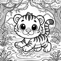 anteprima - Materiale per pittura e bricolage - Tigre Disegni da Colorare (50 Illustrazioni) - Pagina di copertina