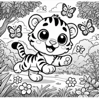 anteprima - Materiale per pittura e bricolage - Tigre Disegni da Colorare (50 Illustrazioni) - Pagina 2