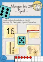Vorschau - Stationenlernen - Mengenverständnis Zahlenraum 20 Spiel Paare finden - Deckblatt