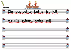 Vorschau - Arbeitsblätter - Doppelte Mitlaute mit ck und tz - Seite 1