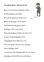 Vorschau - Arbeitsblätter - weibliche Nomen - 4 Fälle - Seite 1
