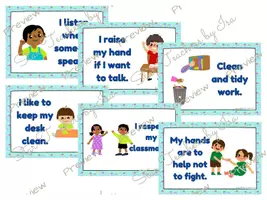 Vista previa - Decoración del aula - Reglas de Cortesía - Reglas para el salón de clases - página 1
