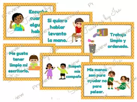 Vista previa - Decoración del aula - Reglas de Cortesía - Reglas para el salón de clases - página 2