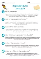 Vorschau - Arbeitsblätter - Regionalprodukte Arbeitsblatt 7. & 8. Klasse Lokale Wirtschaft AB mit Lösungen - Seite 2