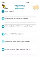 Vorschau - Arbeitsblätter - Veganismus Arbeitsblatt 7. & 8. Klasse Vegetarismus AB mit Lösungen - Seite 1