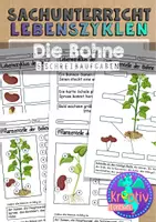 Vorschau - Arbeitsblätter - DIE BOHNE Arbeitsblätter Schreibaufgaben im Sachunterricht - Deckblatt