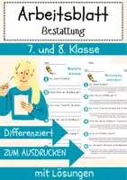 Vorschau - Arbeitsblätter - Bestattung Arbeitsblatt 7. & 8. Klasse Trauer AB mit Lösungen - Deckblatt