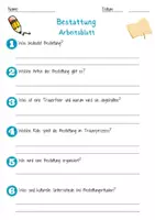 Vorschau - Arbeitsblätter - Bestattung Arbeitsblatt 7. & 8. Klasse Trauer AB mit Lösungen - Seite 1