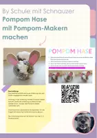 Vorschau - Anderer Materialtyp - Pompom Hase zum Thema Haustiere oder Ostern - Deckblatt