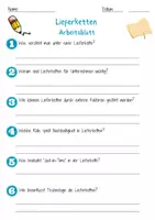 Vorschau - Arbeitsblätter - Lieferketten Arbeitsblatt 7. & 8. Klasse Logistik AB mit Lösungen - Seite 1