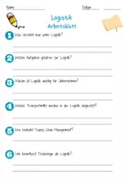 Vorschau - Arbeitsblätter - Logistik Arbeitsblatt 7. & 8. Klasse Lieferketten AB mit Lösungen - Seite 1