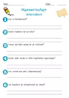 Vorschau - Arbeitsblätter - Hafenwirtschaft Arbeitsblatt 7. & 8. Klasse Transportwege AB mit Lösungen - Seite 1