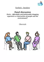 Vorschau - Arbeitsblätter - Panel Discussion, Fast Fashion, Oberstufe, Englisch, Umwelt - Deckblatt