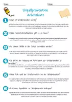 Vorschau - Arbeitsblätter - Unfallprävention Arbeitsblatt 7. & 8. Klasse Sicherheitsmaßnahmen AB mit Lösungen - Seite 2