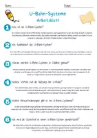 Vorschau - Arbeitsblätter - U-Bahn-Systeme Arbeitsblatt 7. & 8. Klasse Verkehrsinfrastruktur AB mit Lösungen - Seite 2