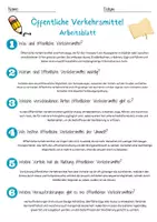Vorschau - Arbeitsblätter - Öffentliche Verkehrsmittel Arbeitsblatt 7. & 8. Klasse Verkehrsinfrastruktur AB mit Lösungen - Seite 2