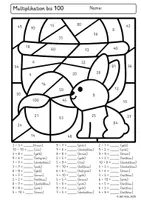 Vorschau - Arbeitsblätter - Rechnen und Malen Einmaleins bis 100 – Ostern | Multiplikation & Division Klasse 2 - Seite 2
