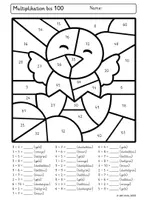 Vorschau - Arbeitsblätter - Rechnen und Malen Einmaleins bis 100 – Ostern | Multiplikation & Division Klasse 2 - Seite 3
