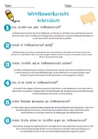 Vorschau - Arbeitsblätter - Wettbewerbsrecht Arbeitsblatt 7. & 8. Klasse Marktregulierung AB mit Lösungen - Seite 2